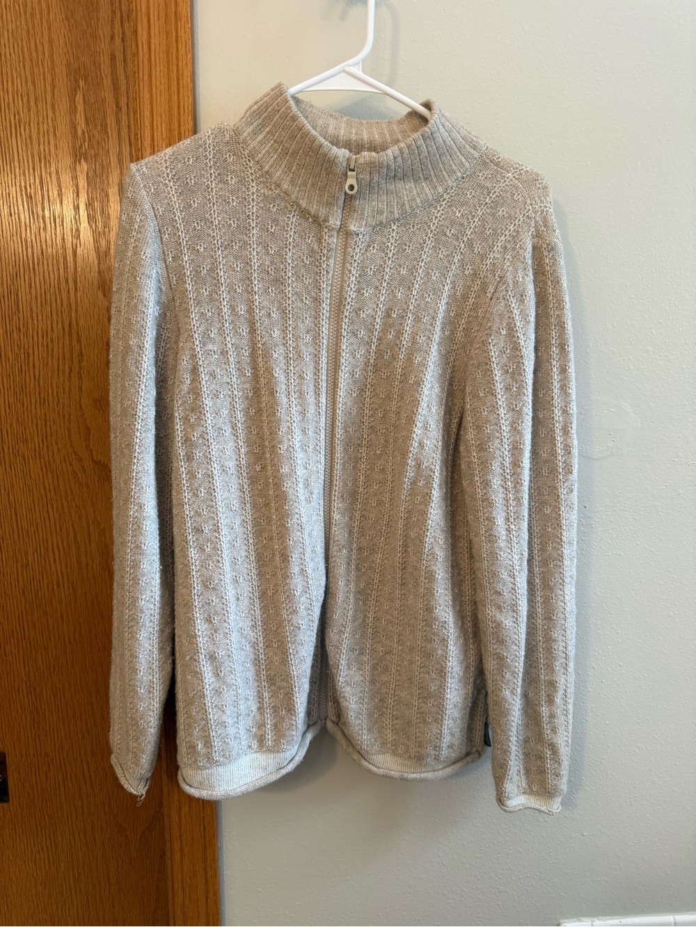 Woolrich Women's Full-Zip Knit Sweater - Light Tan